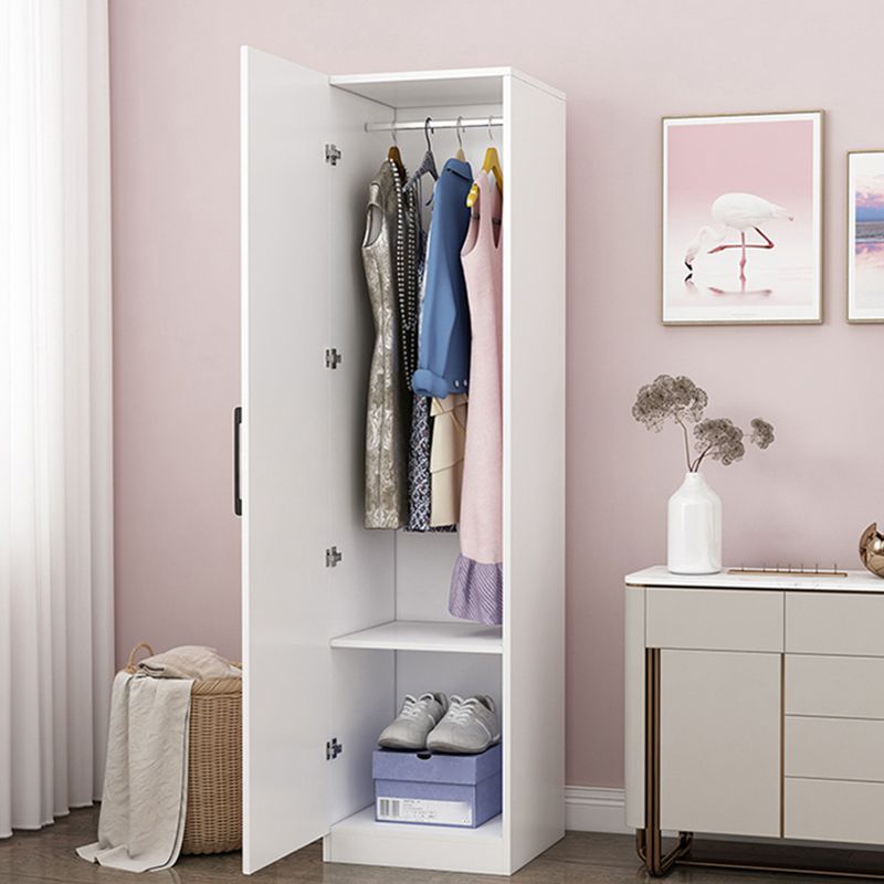 Modern Wooden White Coat Locker High Gloss Kids Closet with 1 Door
