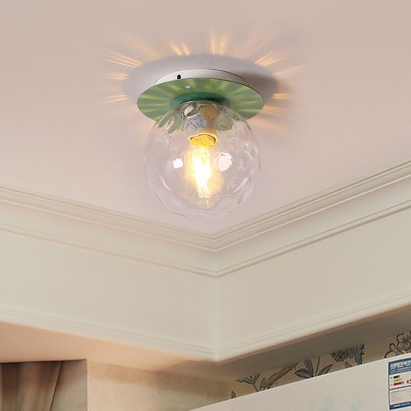 Opal Glass Global Plafonnier encastré moderne à 1 lumière avec auvent gris/blanc/vert/bois
