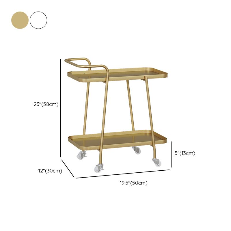 22"H Contemporary Corner Table Metal Double Tier Accent Side Table