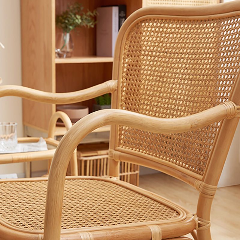 24" Wide Tropical Dining Side Chair Rattan Natural Outdoor Chair