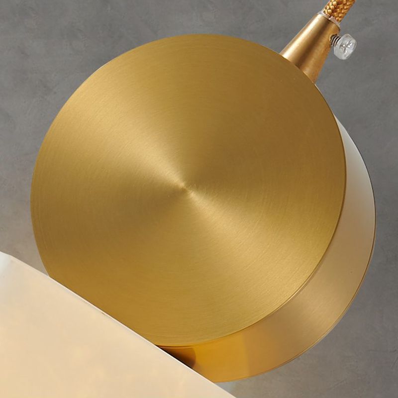 Brass Geometric Suspended Lighting Fixture Nordic 1-Light Faux Marble Pendant Light