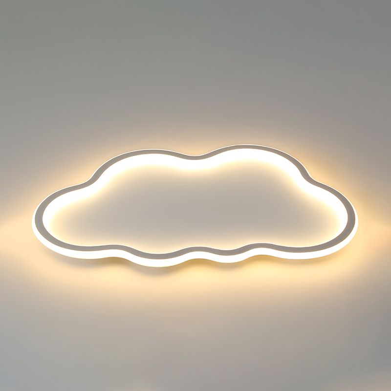 Plafonnier LED en forme de nuage acrylique, montage encastré en fer forgé de Style concis moderne