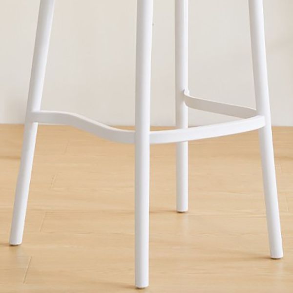 Scandinavian Plastic Bar Stool Footrest Armless Bar Stool for Living Room
