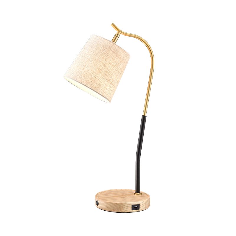Flare Tessuto Task Lighting Modernismo 1 Lampadina Lampada da lettura Rosso Marrone/Beige per Soggiorno