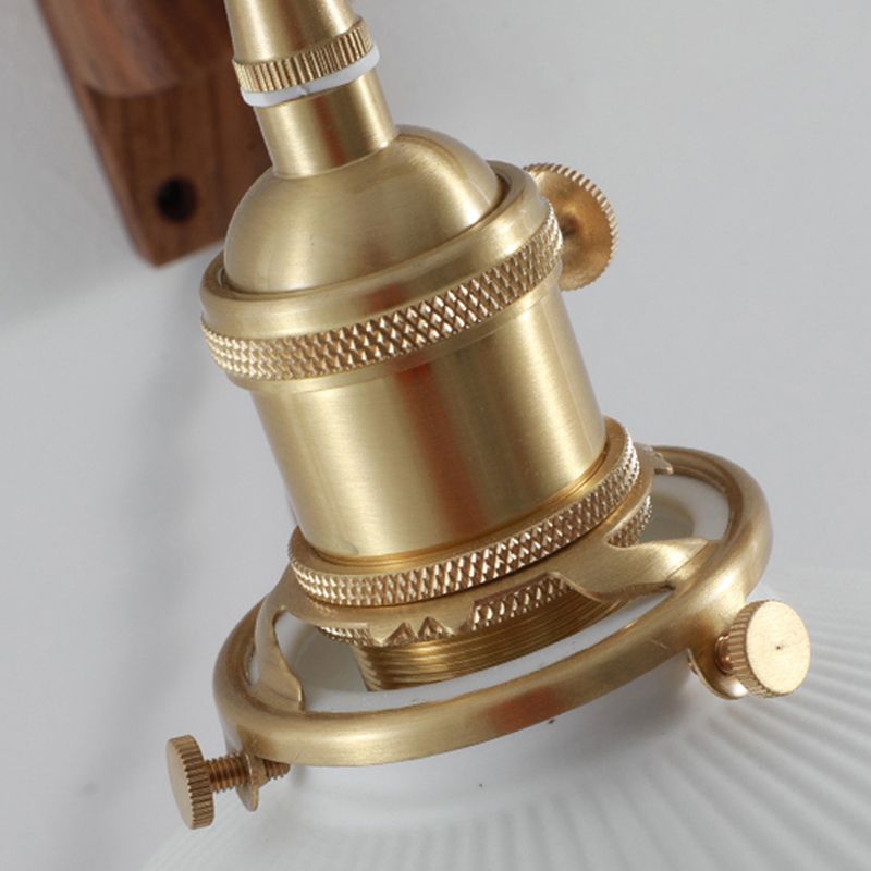 Moderner Stil Geometrischer Wandlampe Licht Holz 1 hellem Wandmontagleuchte in Weiß