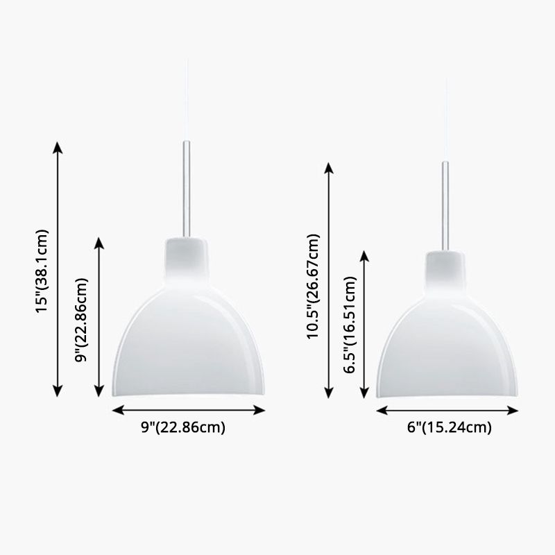 Wit 1 lichte bel hanger lamp Moderne minimalistische glashangende lamp keukengootsteen