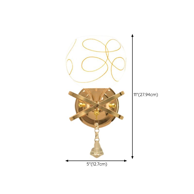 Modern Simple Iron Vanity Light Ball Shape Vanity Lamp for Living Room