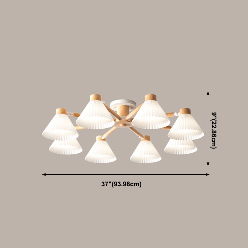 Moderne Einbauleuchten aus Holz, runde Einbaulampe in Braun für das Wohnzimmer