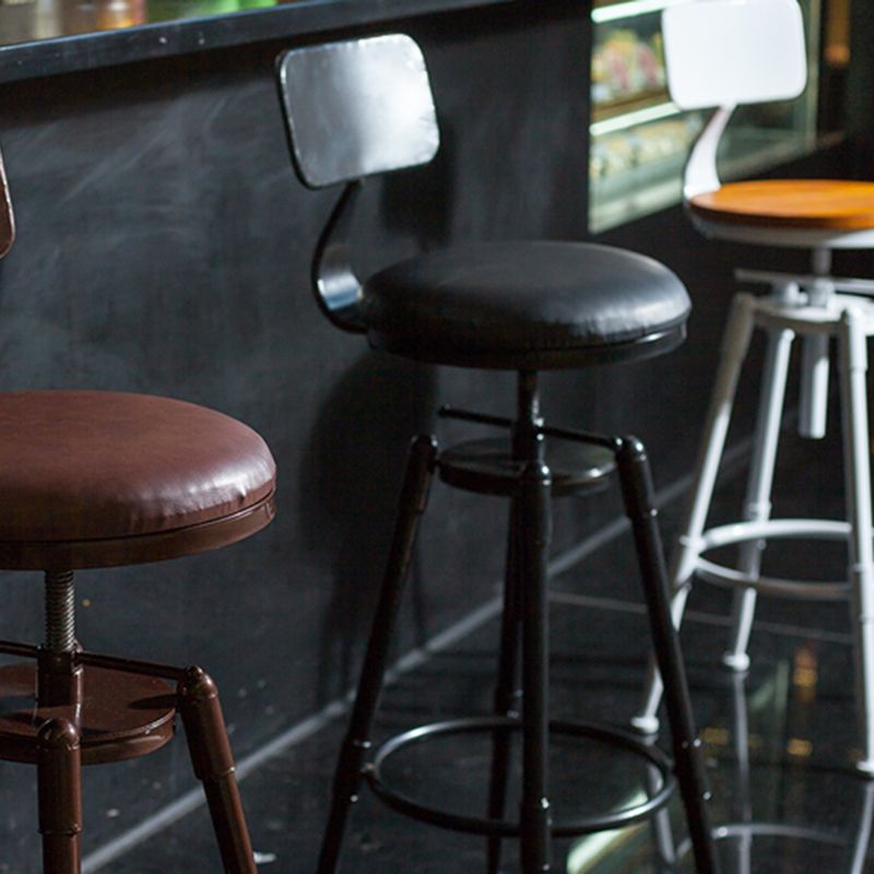 Industrial 4 Legs Barstool Adjustable Height Rotating Bar Stools