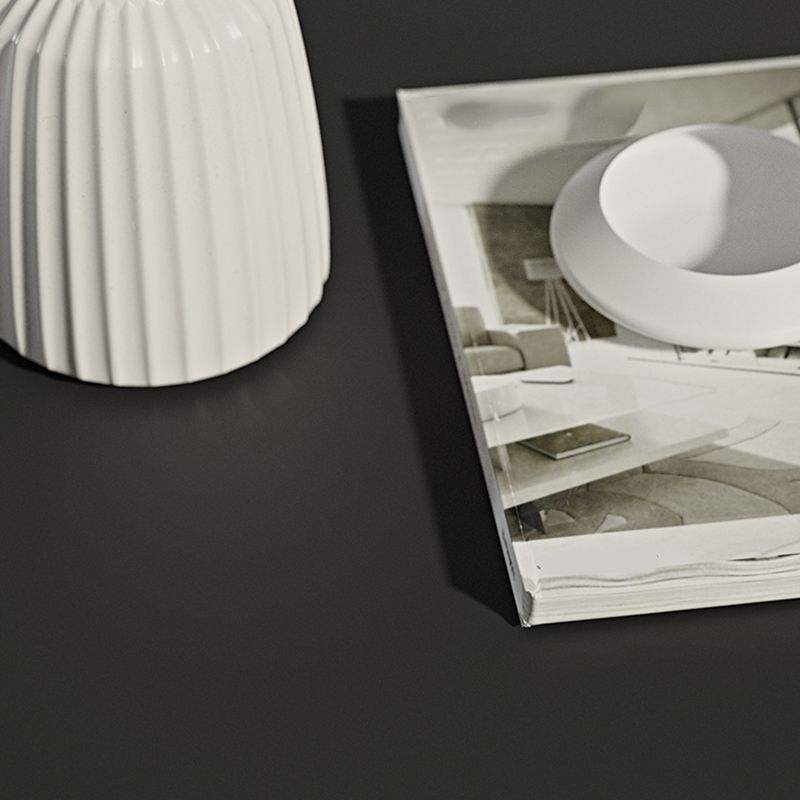 Pedestal Black/White Coffee Table Metal Round Cocktail Table