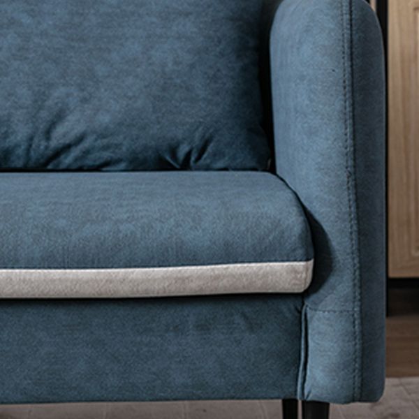 Contemporary 3- Seater 29.5 " H Faux Leather Square Arm Sofa