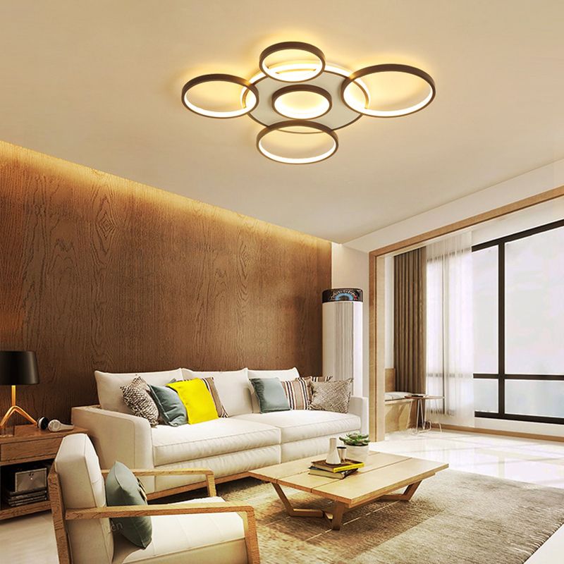 Geometric Acrylic Flush Ceiling Light Fixtures Modern Style 1-Light Flush Mount Fixture