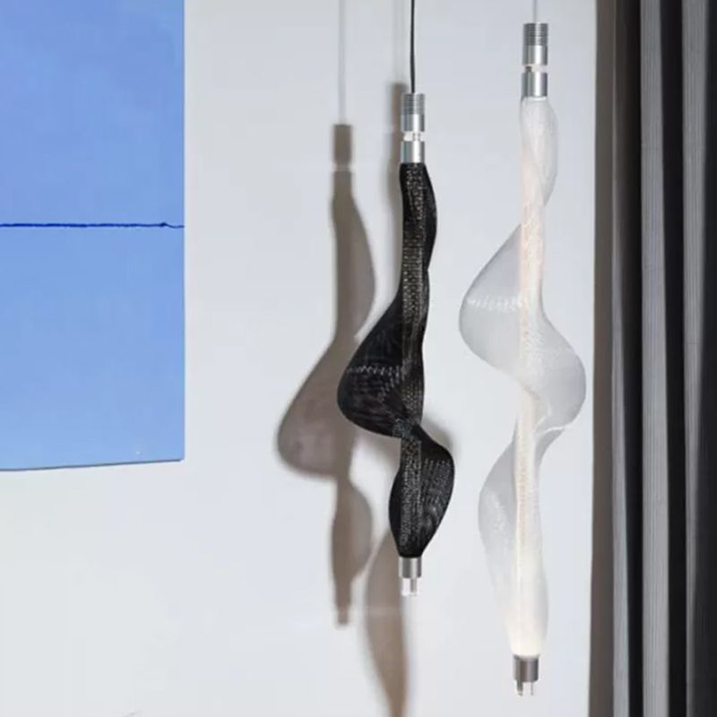 Acrylique linéaire éclairage suspendu moderne style 1 tête suspendue à la tête pour chambre à coucher