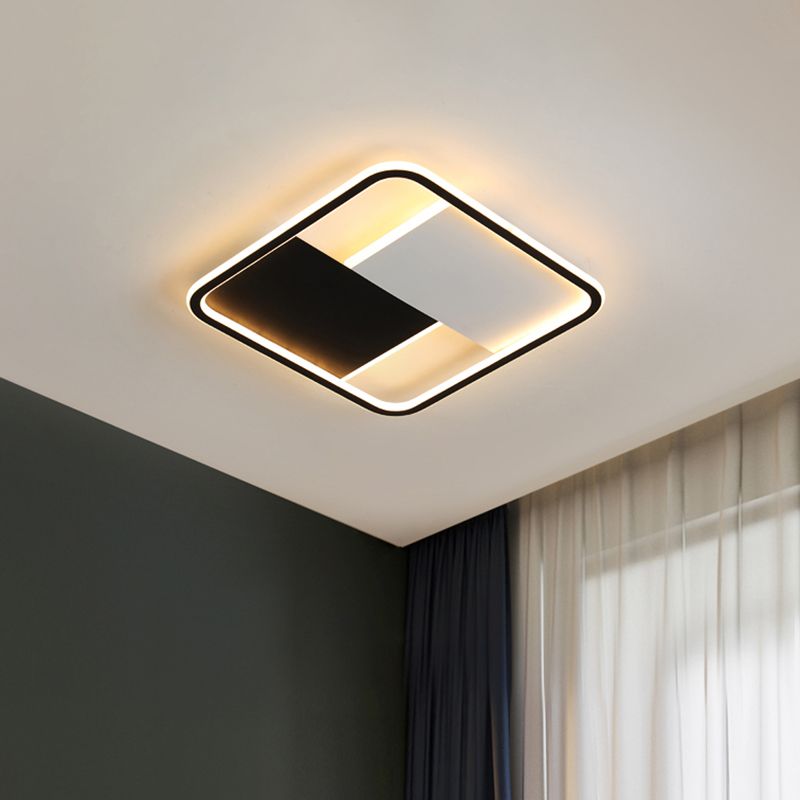 Illuminazione da incasso modernista a LED in metallo per sala da pranzo quadrata a mosaico, apparecchio a soffitto