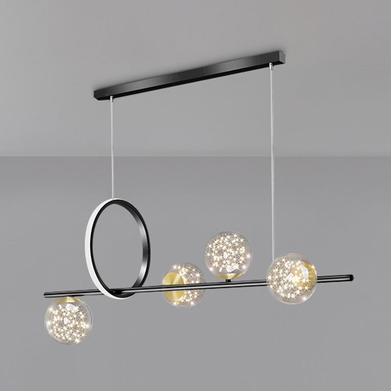 4/5-Light Golden/Black Kitchen Island Lighting LED Modernism Island Pendant Lighting