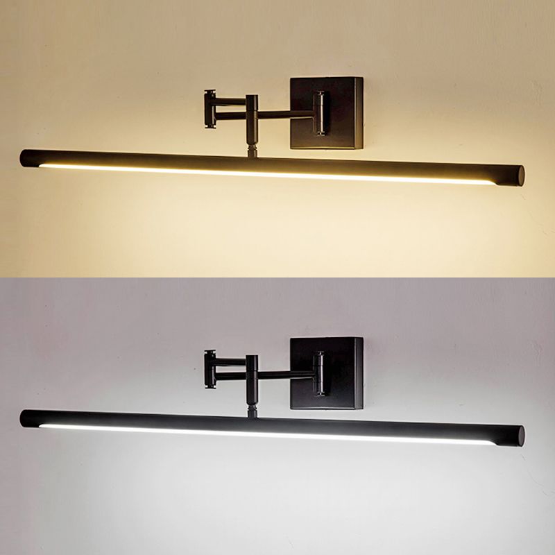 LED acrylique Application murale extensible dans la simplicité moderne Lumière murale linéaire en fer forgé pour salle de bain