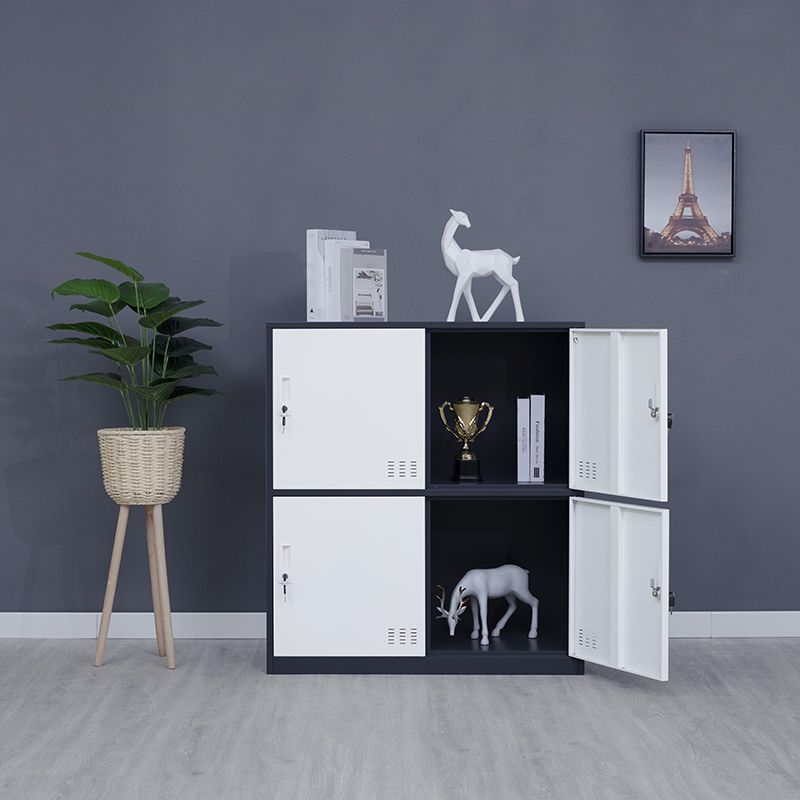 Metal Indoor Cabinet for Bathroom Contemporary Storage Cabinet with Hinged Doors
