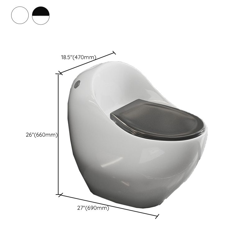 Contemporary Floor Mount Flush Toilet Siphon Jet Toilet Bowl for Washroom