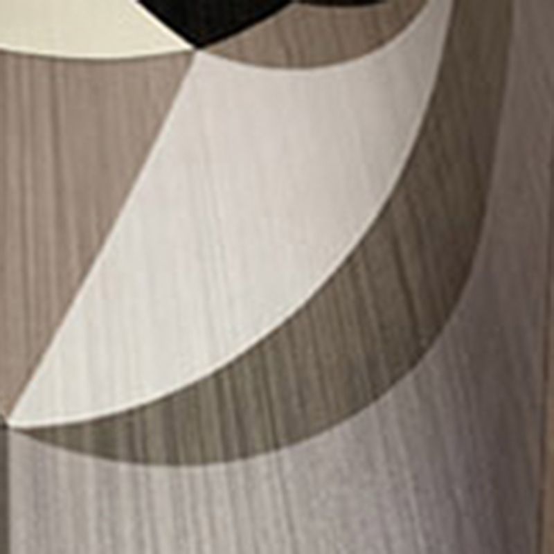 Round Solid Color Simplicity Indoor Rug Polyester Plant Print Rug Easy Care Indoor Rug for LBedroom