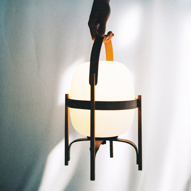 Geometric Night Table Lamps Modern Style Glass 1 Light Table Lamp in White