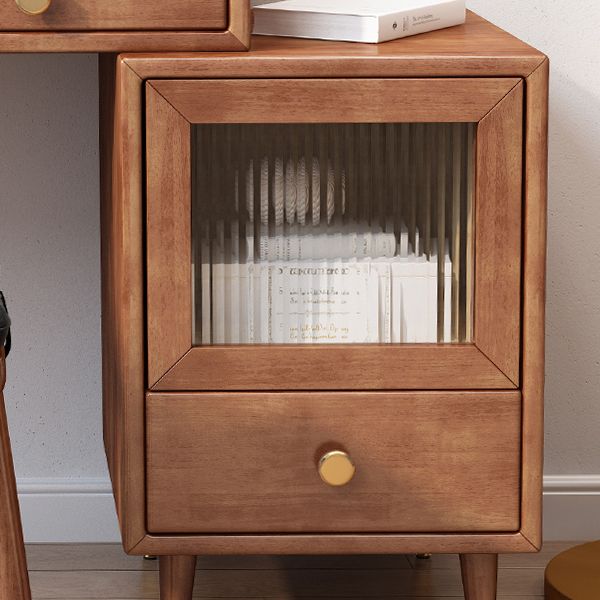 Rubberwood Vanity Table Drawers Simple Scandinavian Makeup Vanity Table