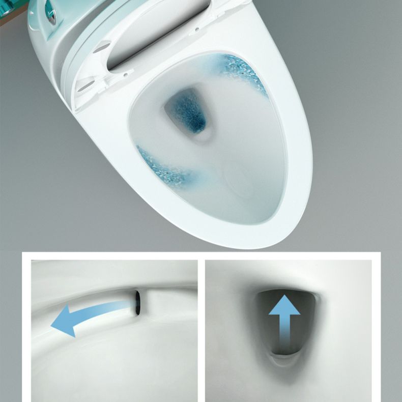 Modern White Siphon Jet Urine Toilet Wall Hung Toilet Bowl with Toilet Seat