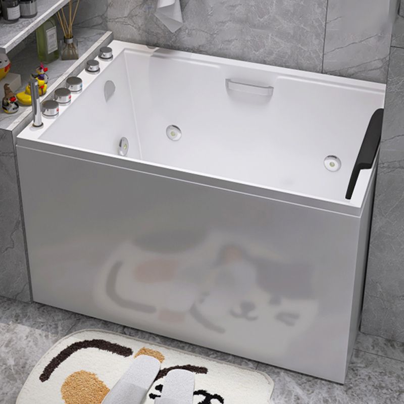 Modern Style Apron Front Bathtub Rectangular Acrylic Bathtub in White