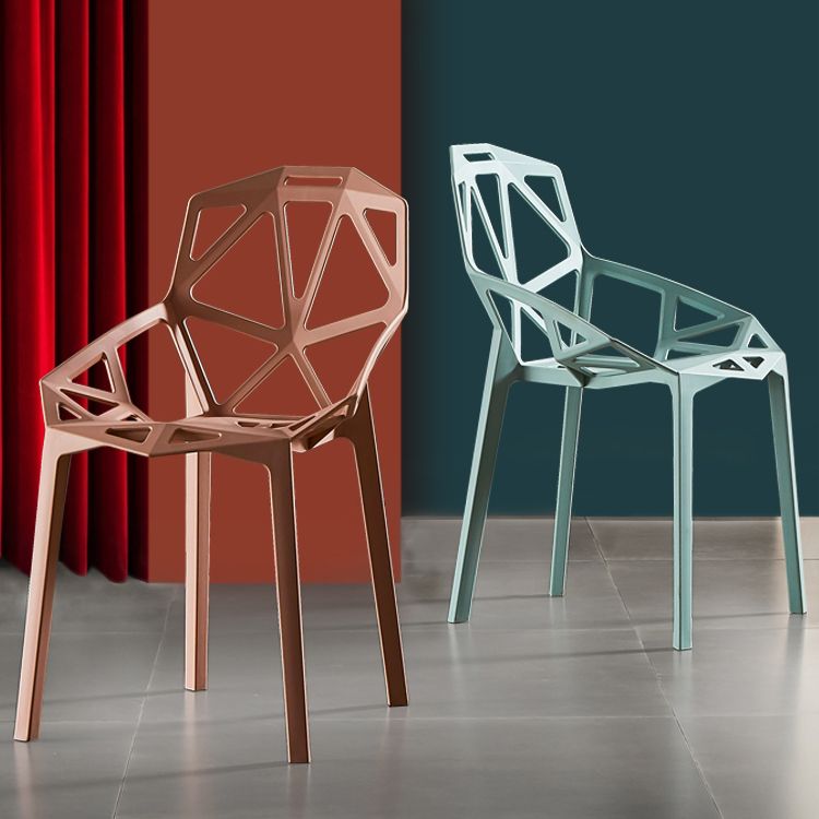 Sedie moderne sedie da pranzo con gambe di plastica per cucina
