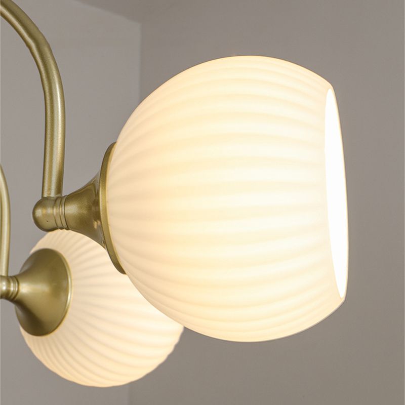 Contemporary Nordic Hanging Light Globe Glass Chandelier for Living Room