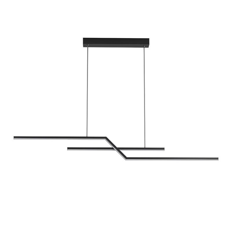 2 - Light Iron Kitchen Island Fixture LED Contemporary Ceiling Pendant