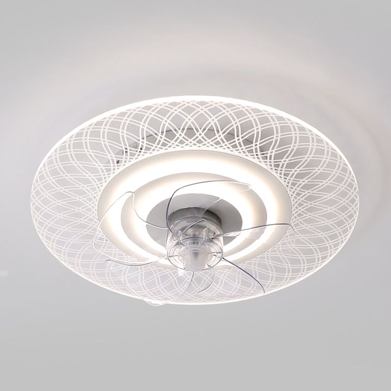 Lampada a ventola a soffitto in metallo in stile semplice per la camera da letto