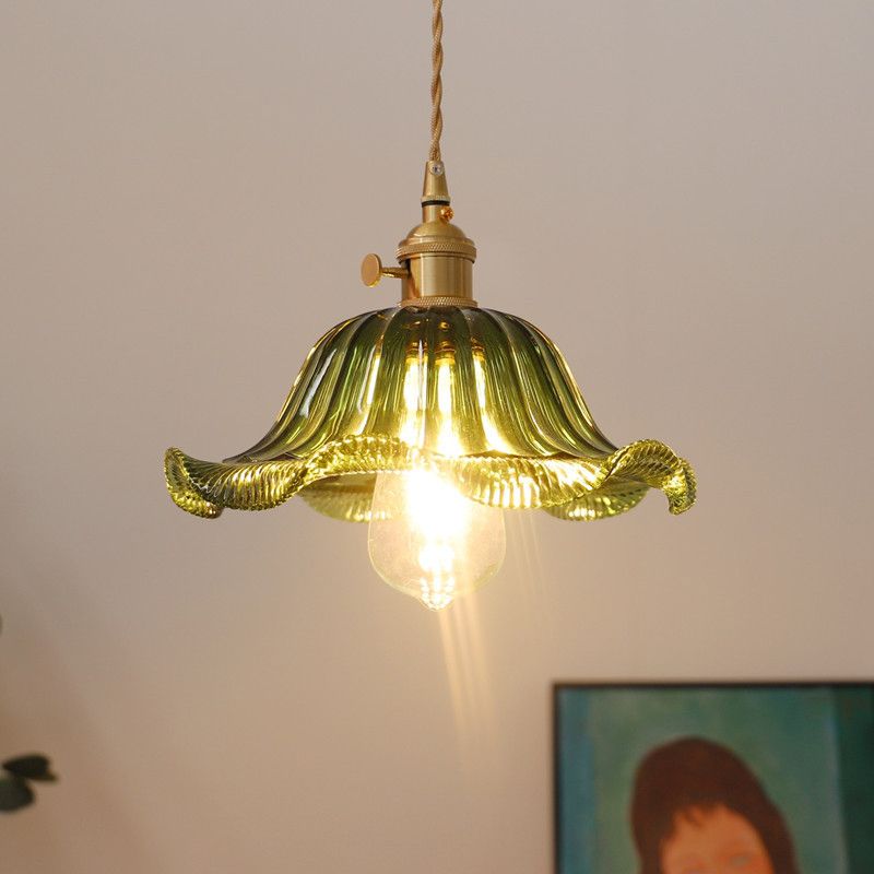 1 Light Glass Pendant Ceiling Lights Industrial Cone Pendant Ceiling Light for Dining Room