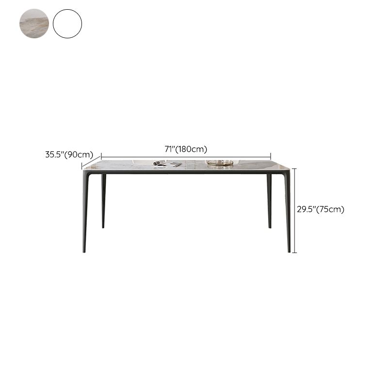 Sintered Stone Home Dining Table Industrial Rectangle Kitchen Table