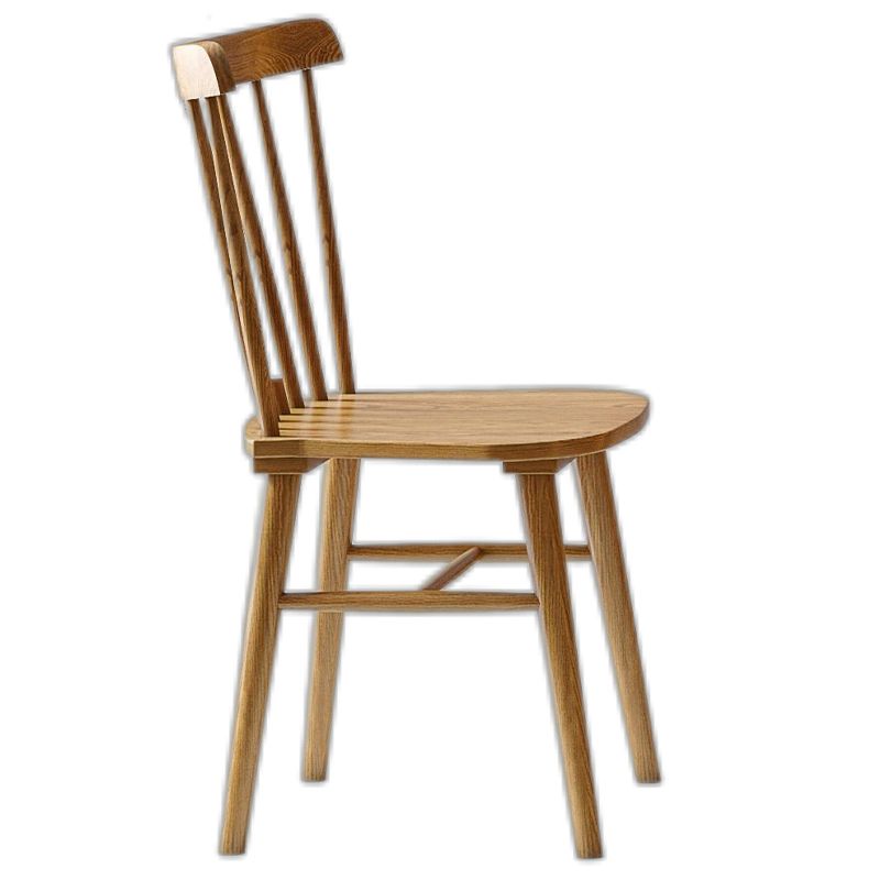 Slat Back Side Chair Wood Scandinavian Dining Kitchen Room Chair