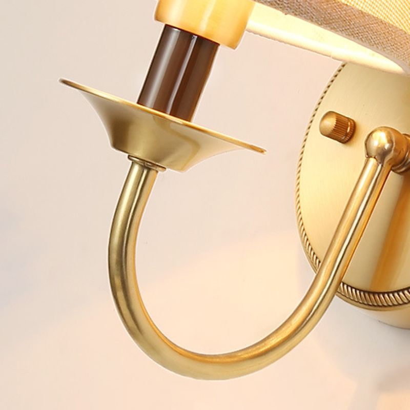 eometric Shade Wall Lighting Modern Simple Style Glass 1 Light Sconce Light in Gold