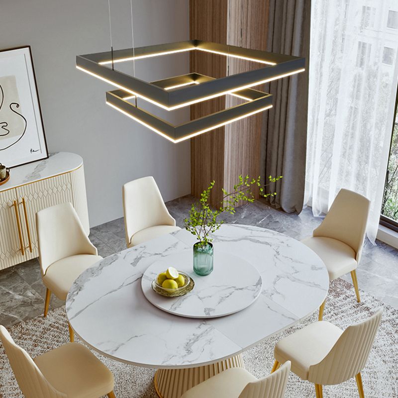 Multiple Squares Pendant Lights Modern Chandelier Lights Metal Chandelier for Living Room