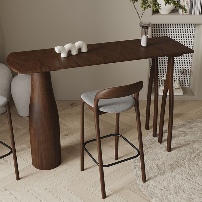 Solid Wood Bar Stool Table Contemporary Pub Height Dining Table