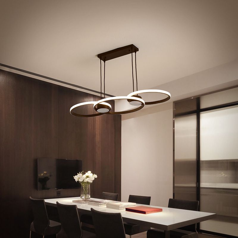 Circles Island Lighting Modern Pendant Chandelier Metal Island Light Fixture