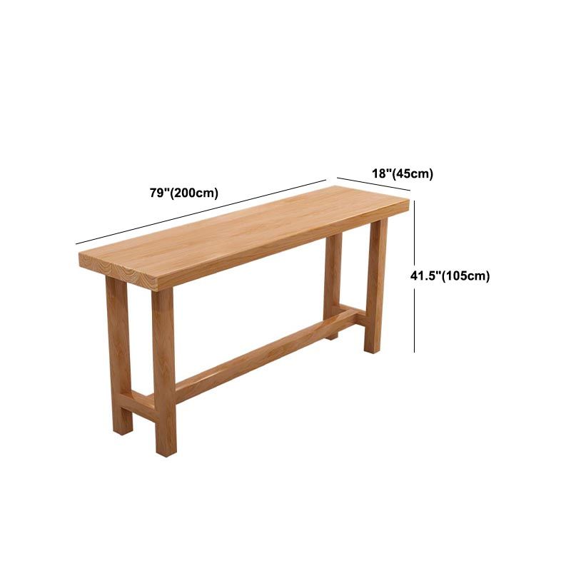 Rectangular Bar Pub Table Set 1/2/5/6/11 Pcs Solid Wood Bar Table and Bar Stools