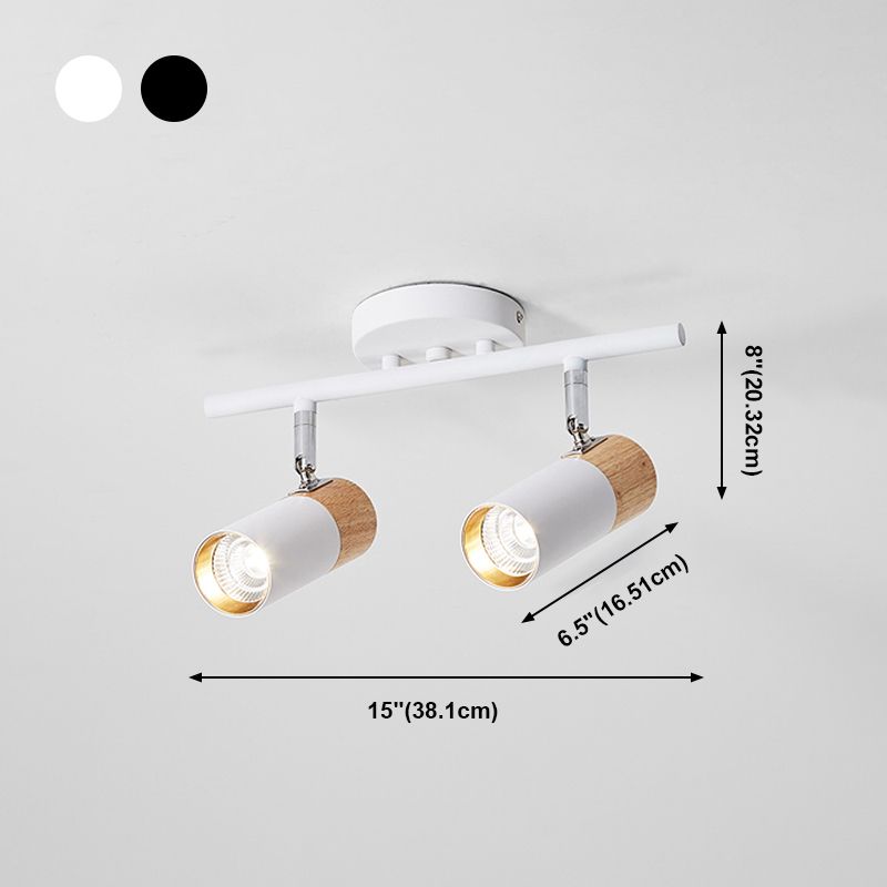Plafonnier LED sur Rail de forme cylindrique, montage encastré en aluminium, Style Simple et moderne, pour salle à manger