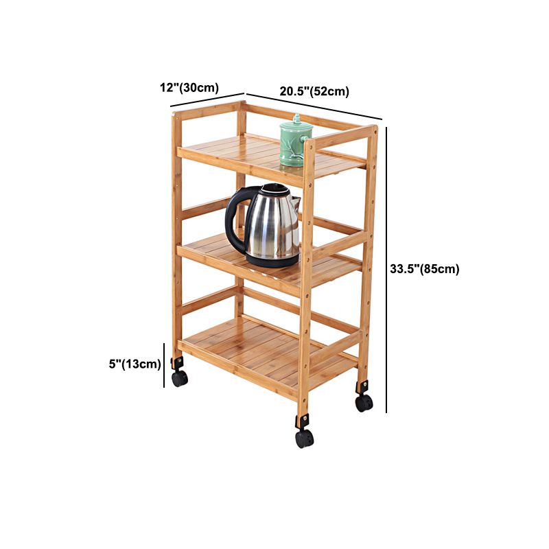 Brown Color Modern Style Bookshelf Bamboo Bookcase for Study Room