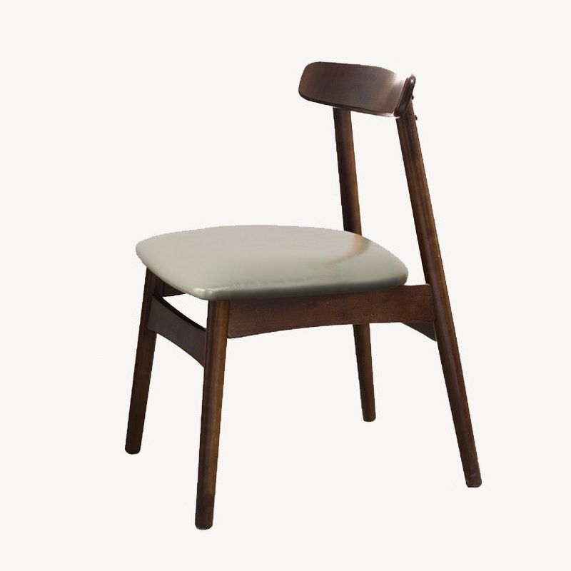 Silla lateral de madera industrial para comedor, cocina, silla con respaldo abierto