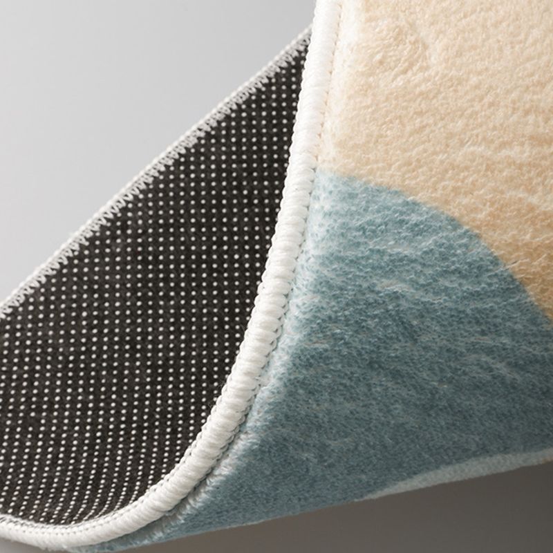 Casual Orange Rug Polyester Plants Rug Washable Rug for Living Room