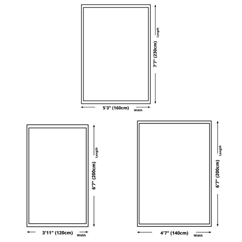 Geometric Indoor Rug Minimalist Carpet Washable Polyester Stain Resistant Area Rug for Home Decor