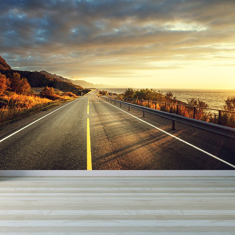 Non-Woven Decorative Wall Mural Modern Highway Wall Covering for Teenagers Bedroom