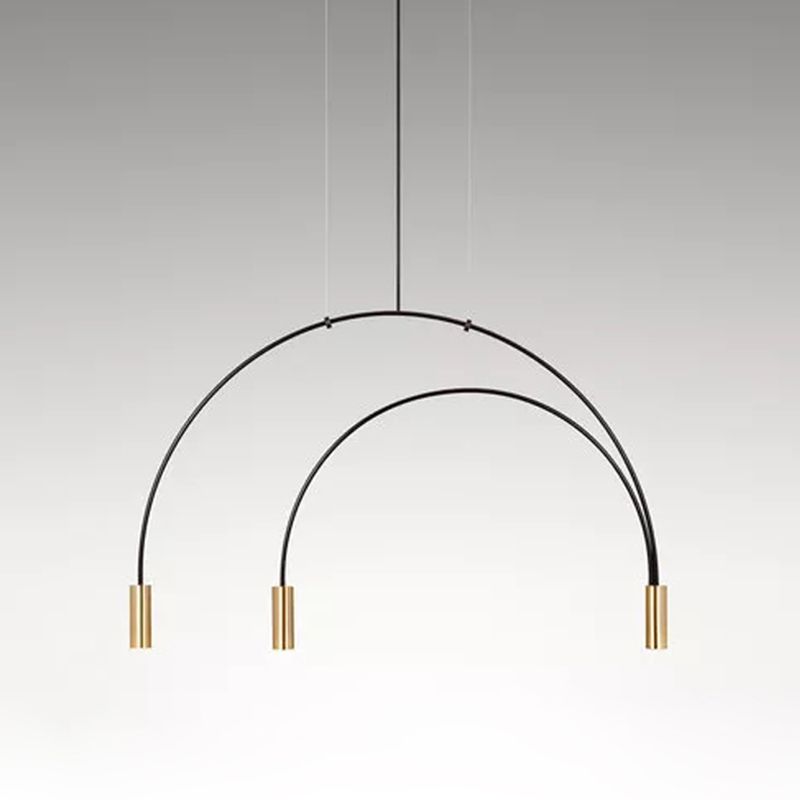 Cylinder Island Lights Contemporary Metal Island Chandelier Lights for Kitchen