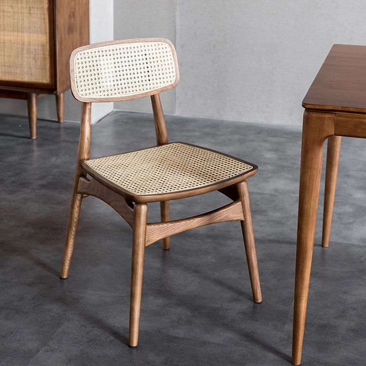 Minimalist Wood Side Dining Chairs Open Back Side Chairs for Home