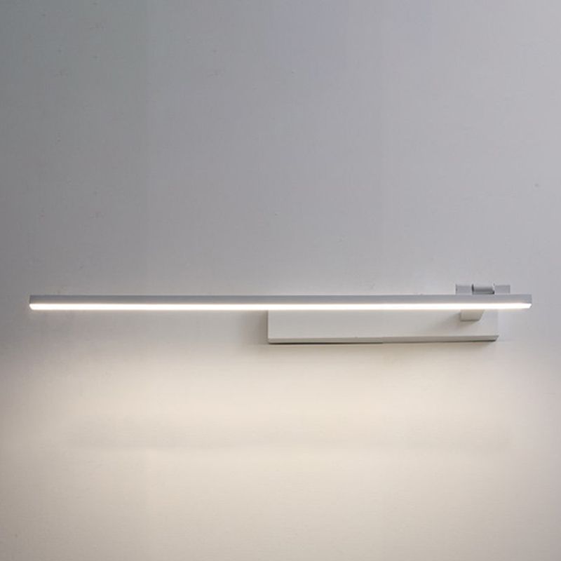 Metal Linear Mirror Light Fixture Minimalist Style LED Wall Mount Light Fixture