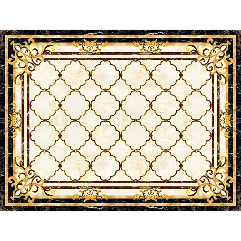 Nostalgia Living Room Rug Multi Colored Floral Printed Area Rug Synthetics Anti-Slip Backing Easy Care Indoor Rug