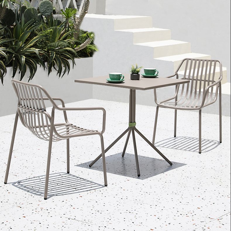 Contemporary Style 1/5 Pcs Bistro Set Metal Round Bistro Table Set